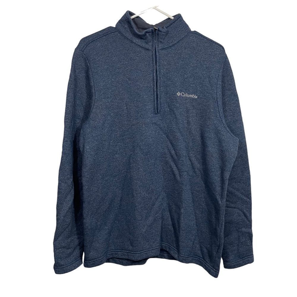 Columbia Navy Blue Half Zip Fleece Jacket